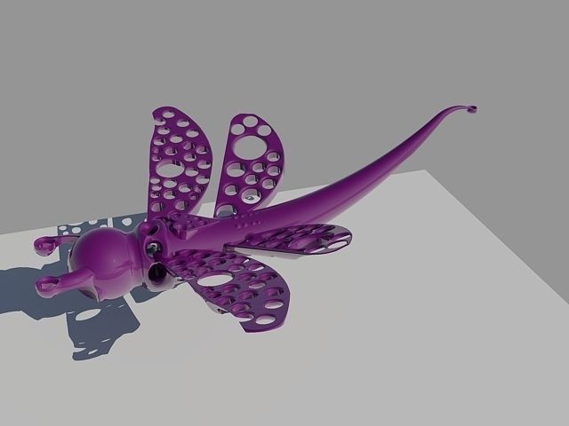 Dragonfly Necklace 3D print model_0
