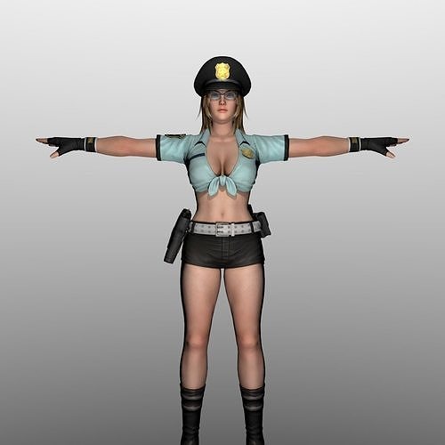 rigged-police-woman-3d-model-animated-ri