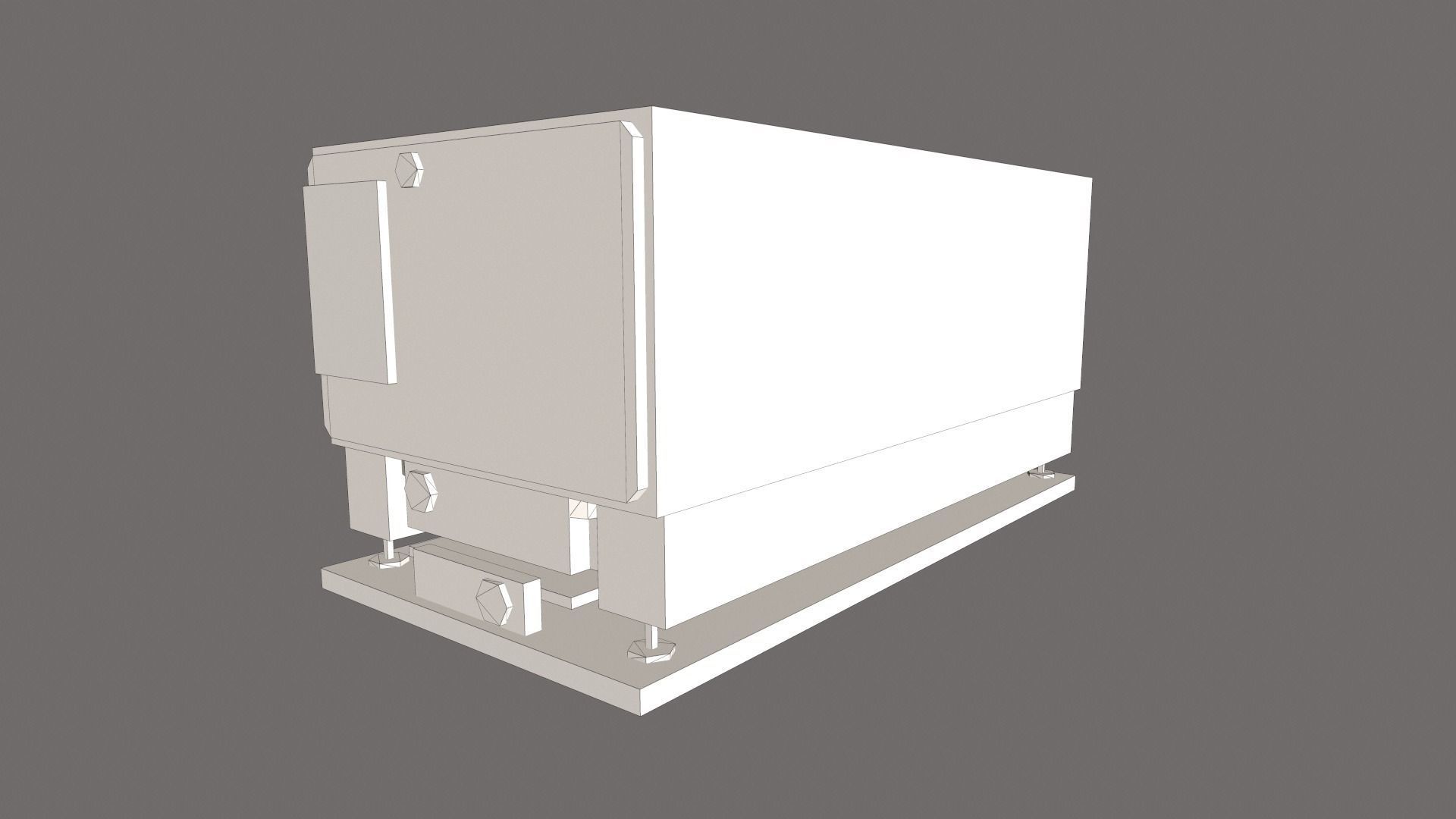 Radio unit Low-poly 3D model_15