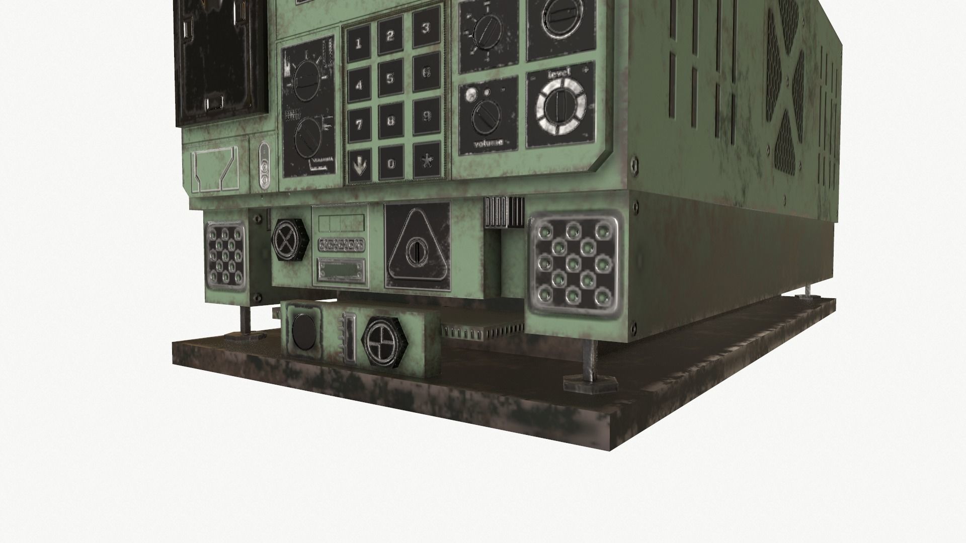 Radio unit Low-poly 3D model_7