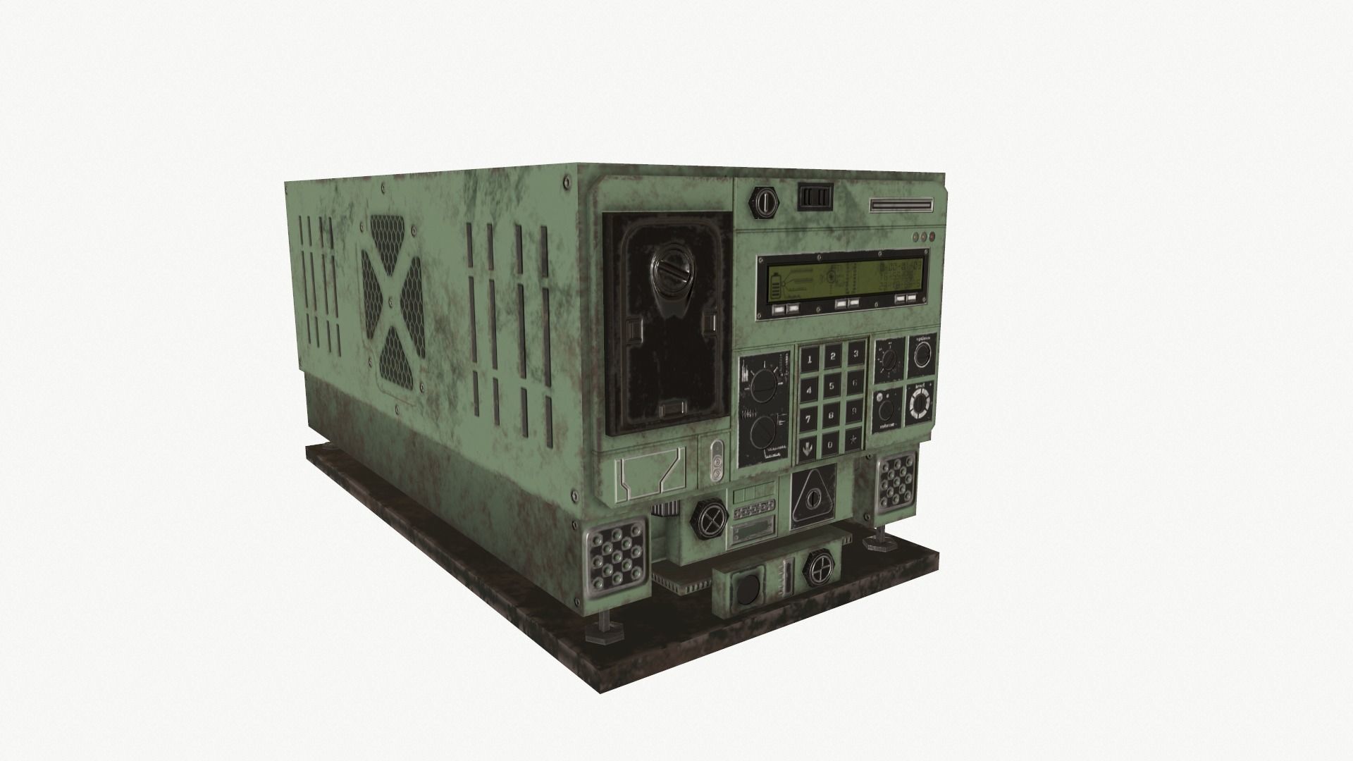 Radio unit Low-poly 3D model_4