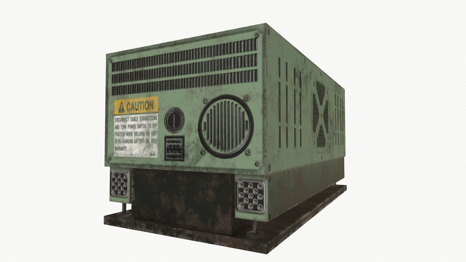 Radio unit Low-poly 3D model_9