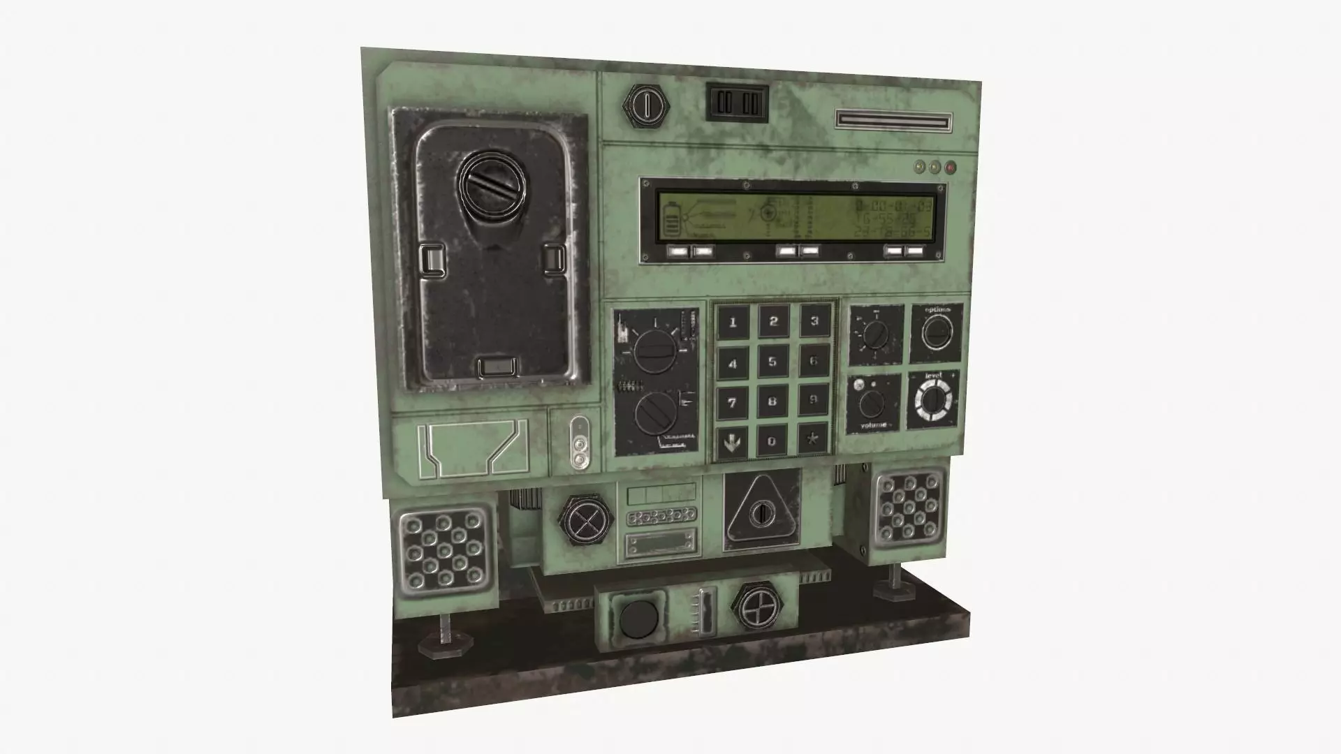 Radio unit Low-poly 3D model_0