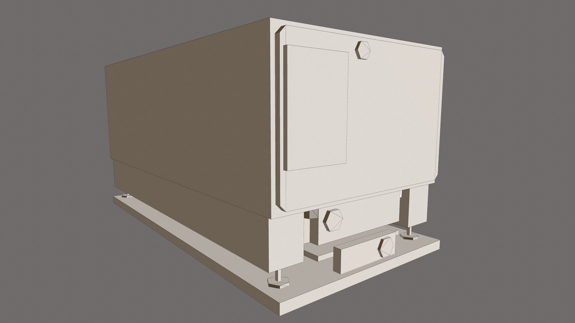 Radio unit Low-poly 3D model_16