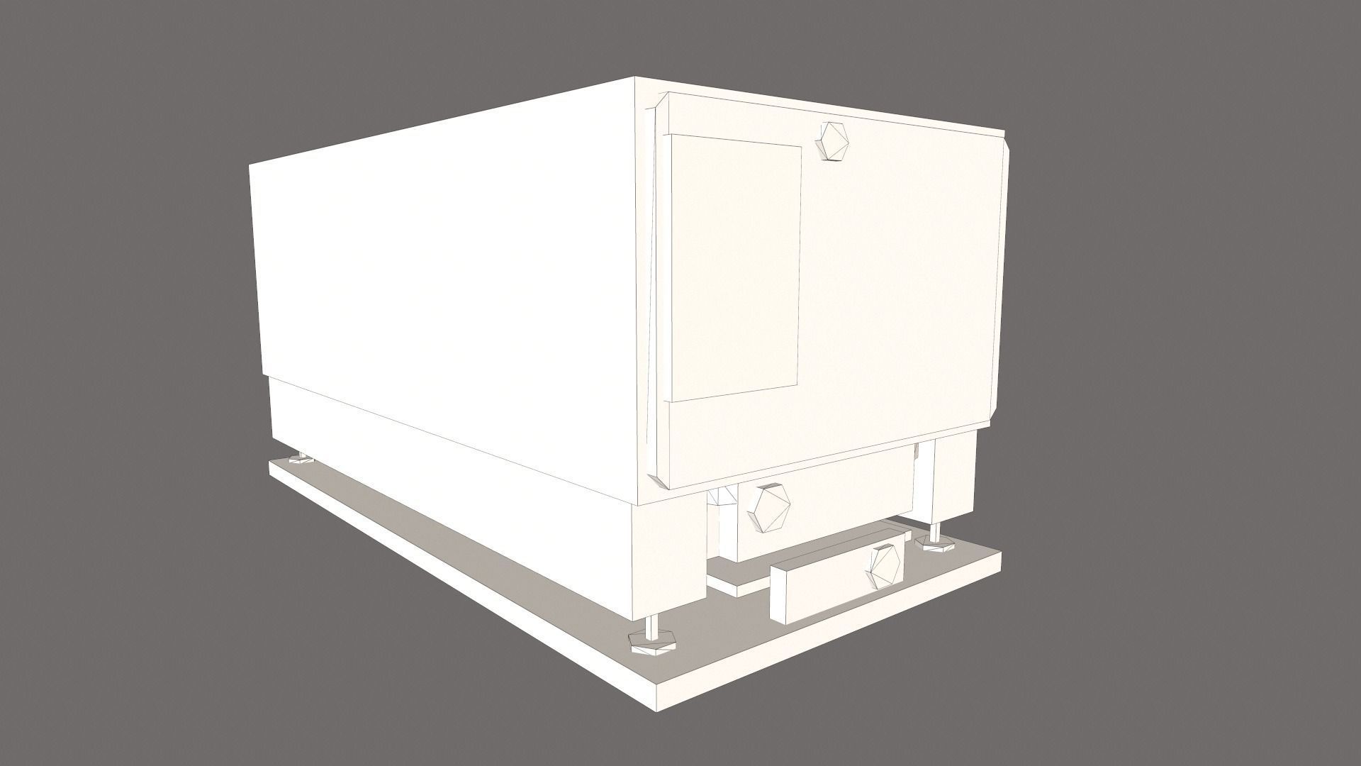 Radio unit Low-poly 3D model_13