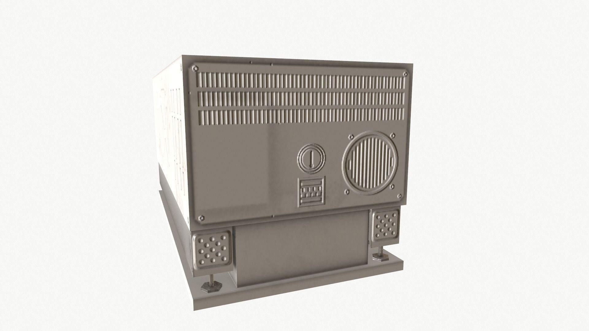 Radio unit Low-poly 3D model_11