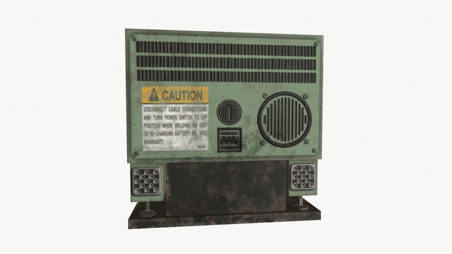 Radio unit Low-poly 3D model_3