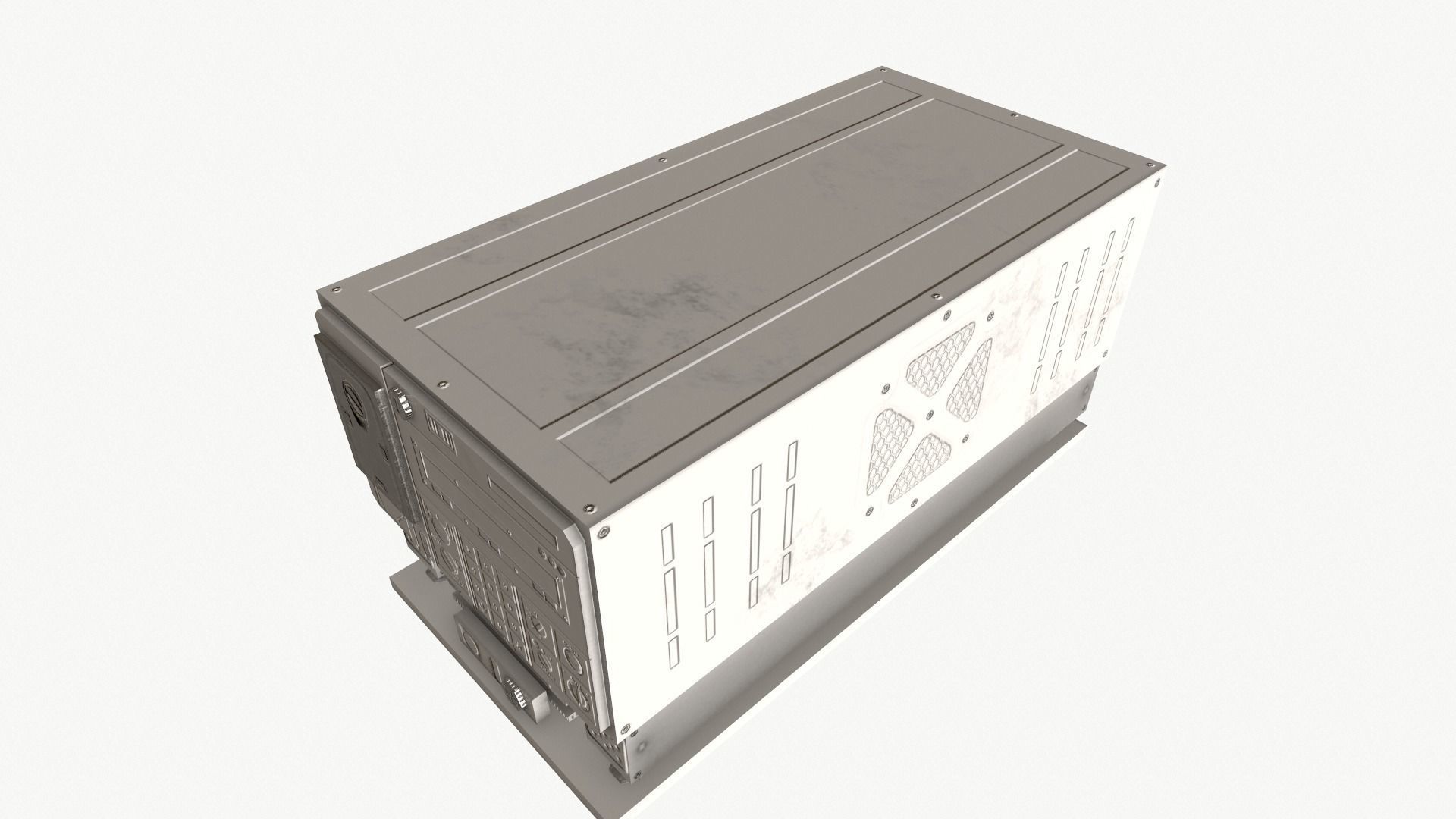 Radio unit Low-poly 3D model_12