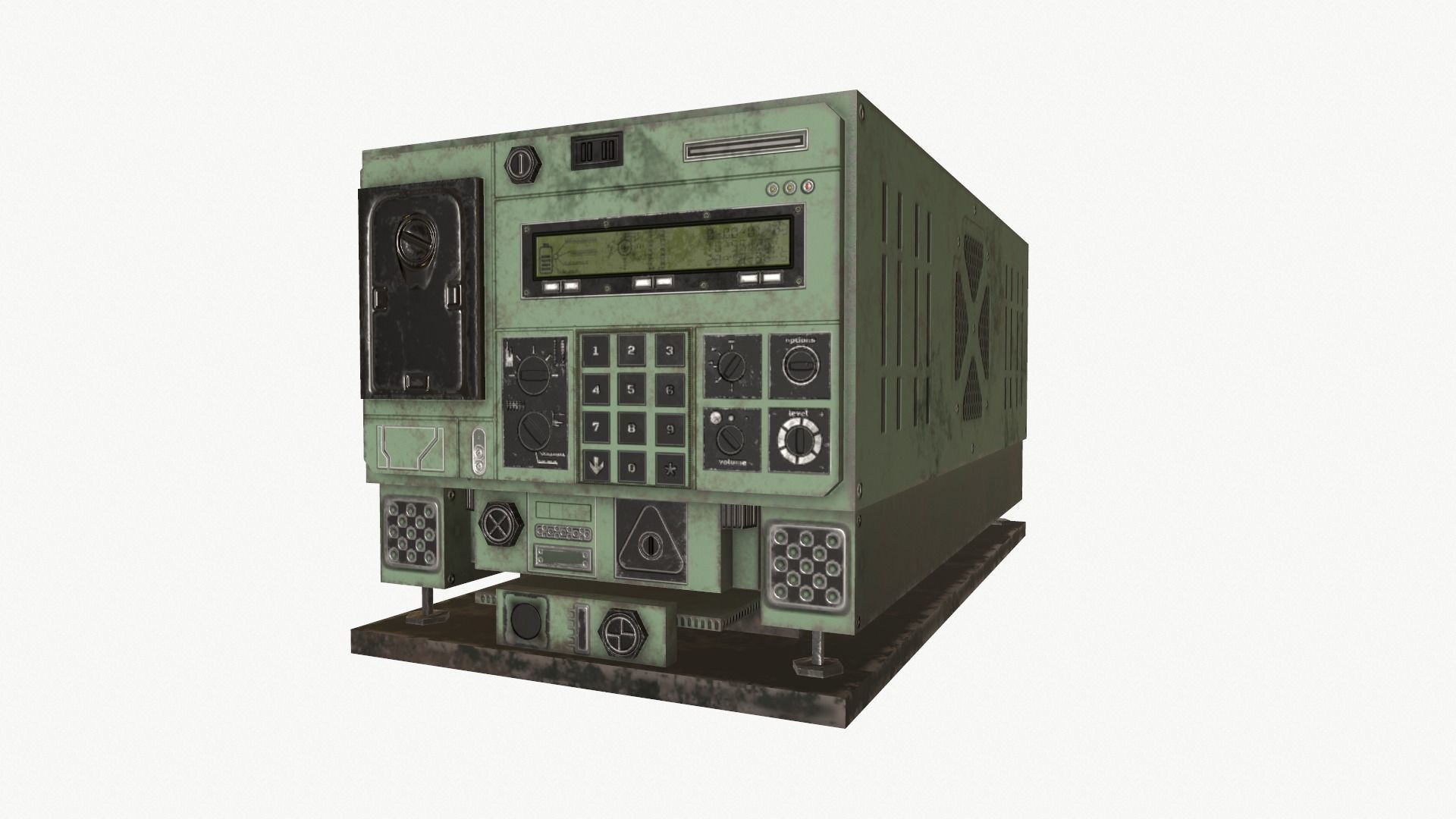Radio unit Low-poly 3D model_5