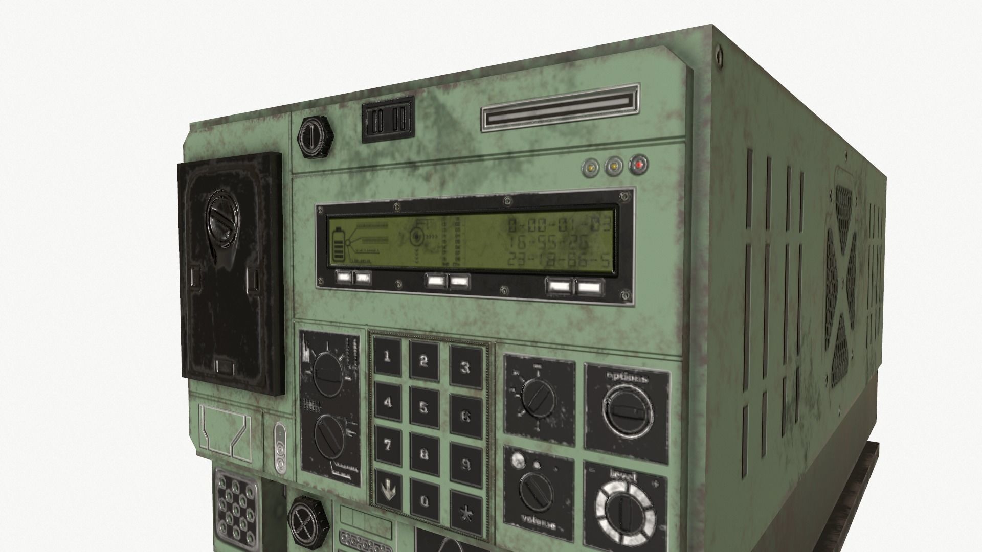 Radio unit Low-poly 3D model_8