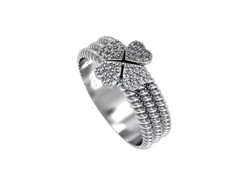 Ring Wicker Clover 3D print model