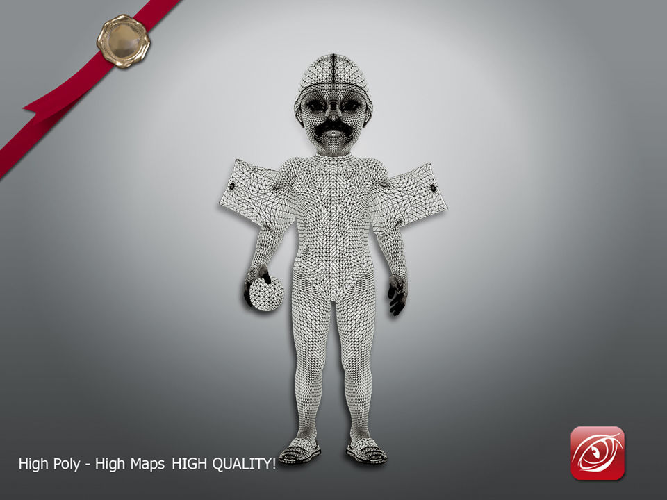 Swimming pool Child Female AIN 001 3D model_10