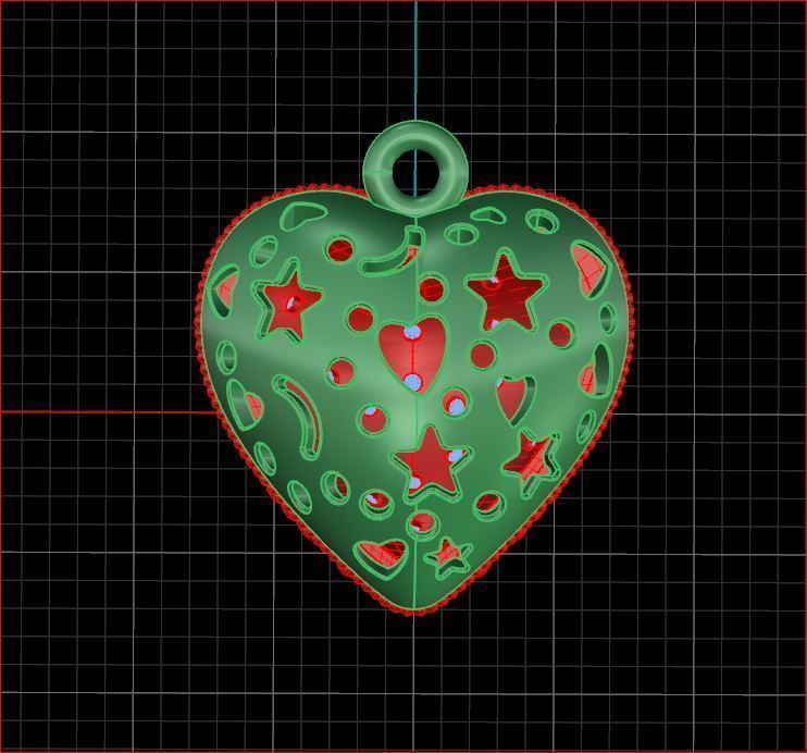 Heart Pendant 3D print model_1