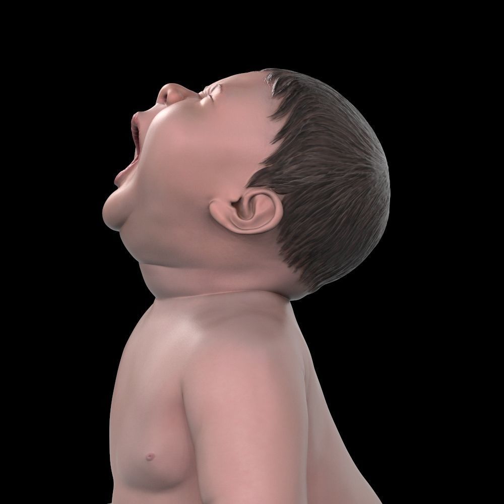Angry baby v02 - improved version 3D print model_12