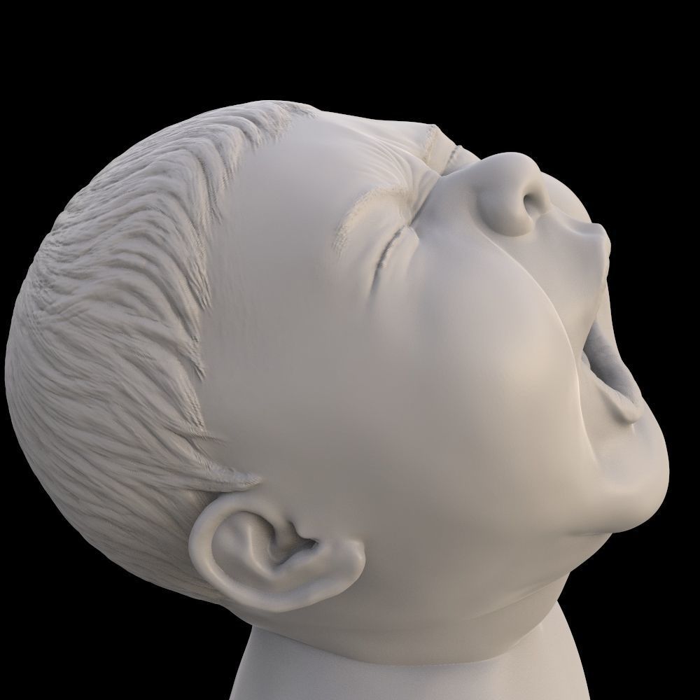 Angry baby v02 - improved version 3D print model_18