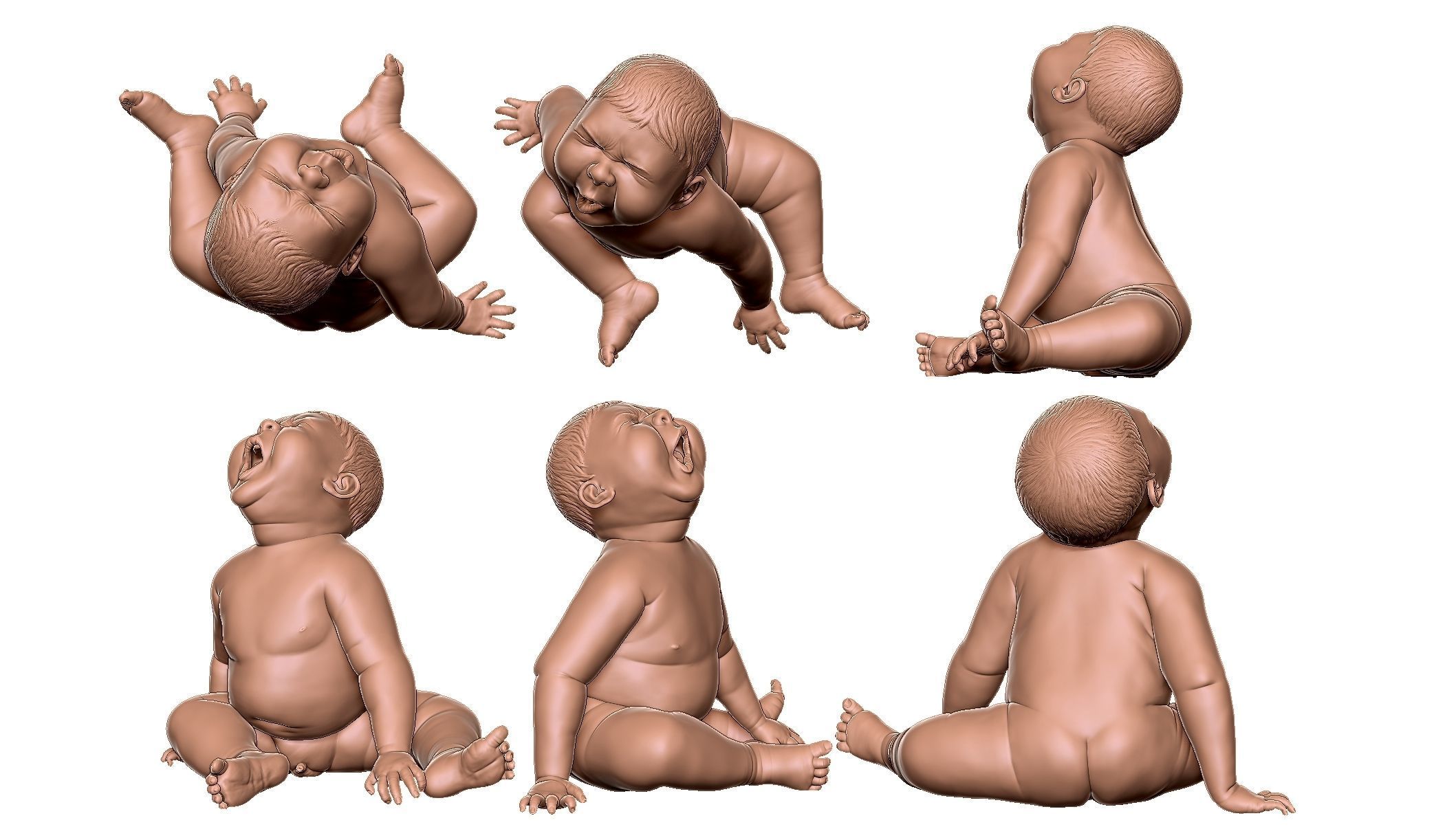 Angry baby v02 - improved version 3D print model_2