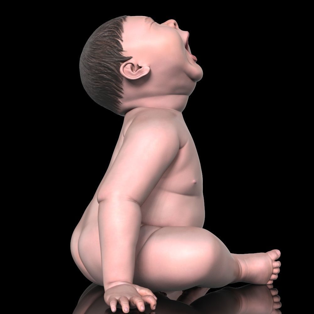 Angry baby v02 - improved version 3D print model_14