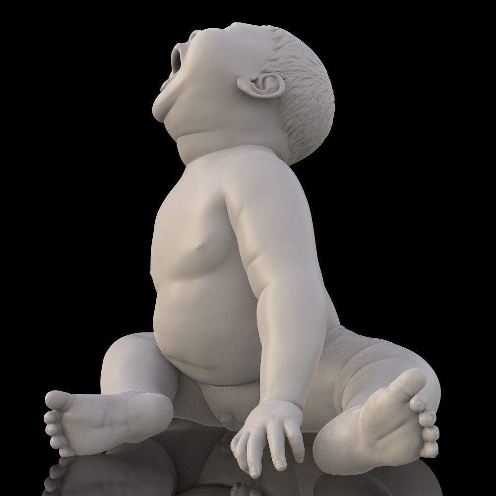 Angry baby v02 - improved version 3D print model_19