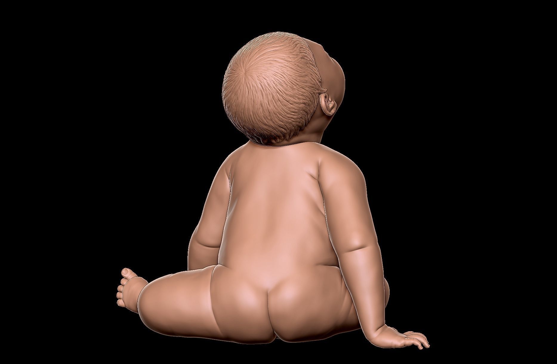 Angry baby v02 - improved version 3D print model_5