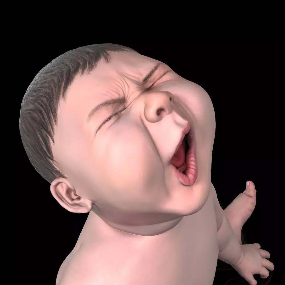 Angry baby v02 - improved version 3D print model_0