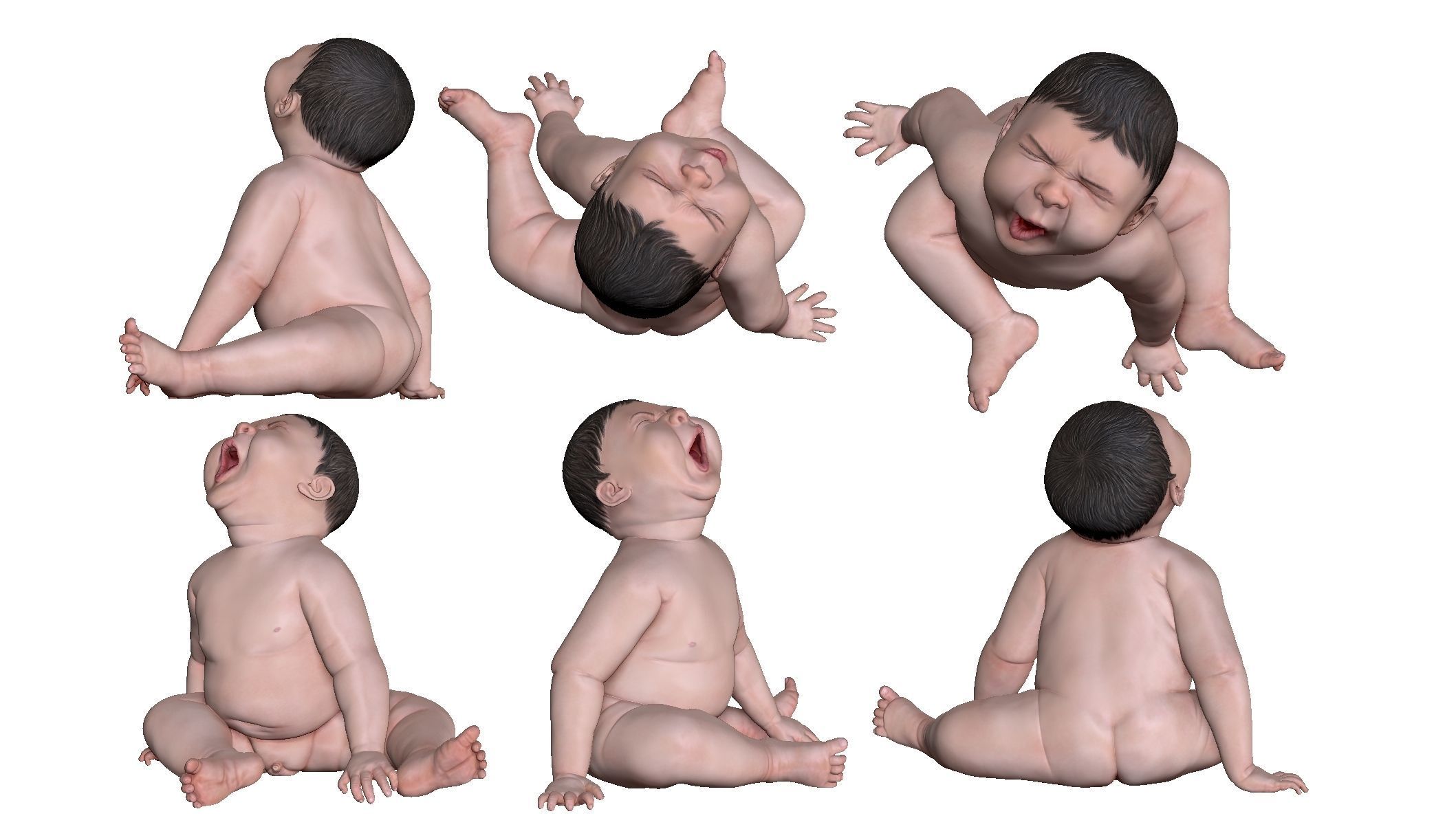 Angry baby v02 - improved version 3D print model_1