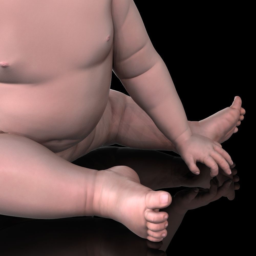 Angry baby v02 - improved version 3D print model_10