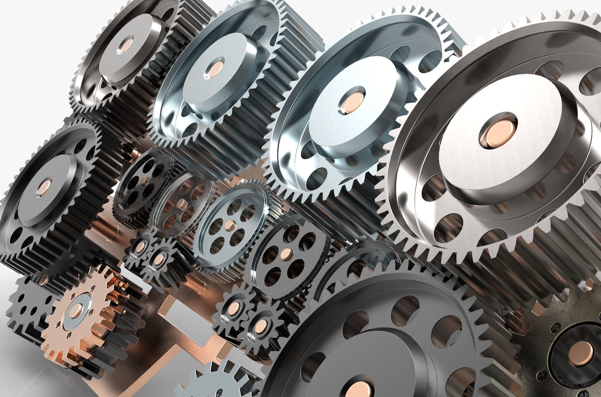 Gear mechanism v 1 3D model_4