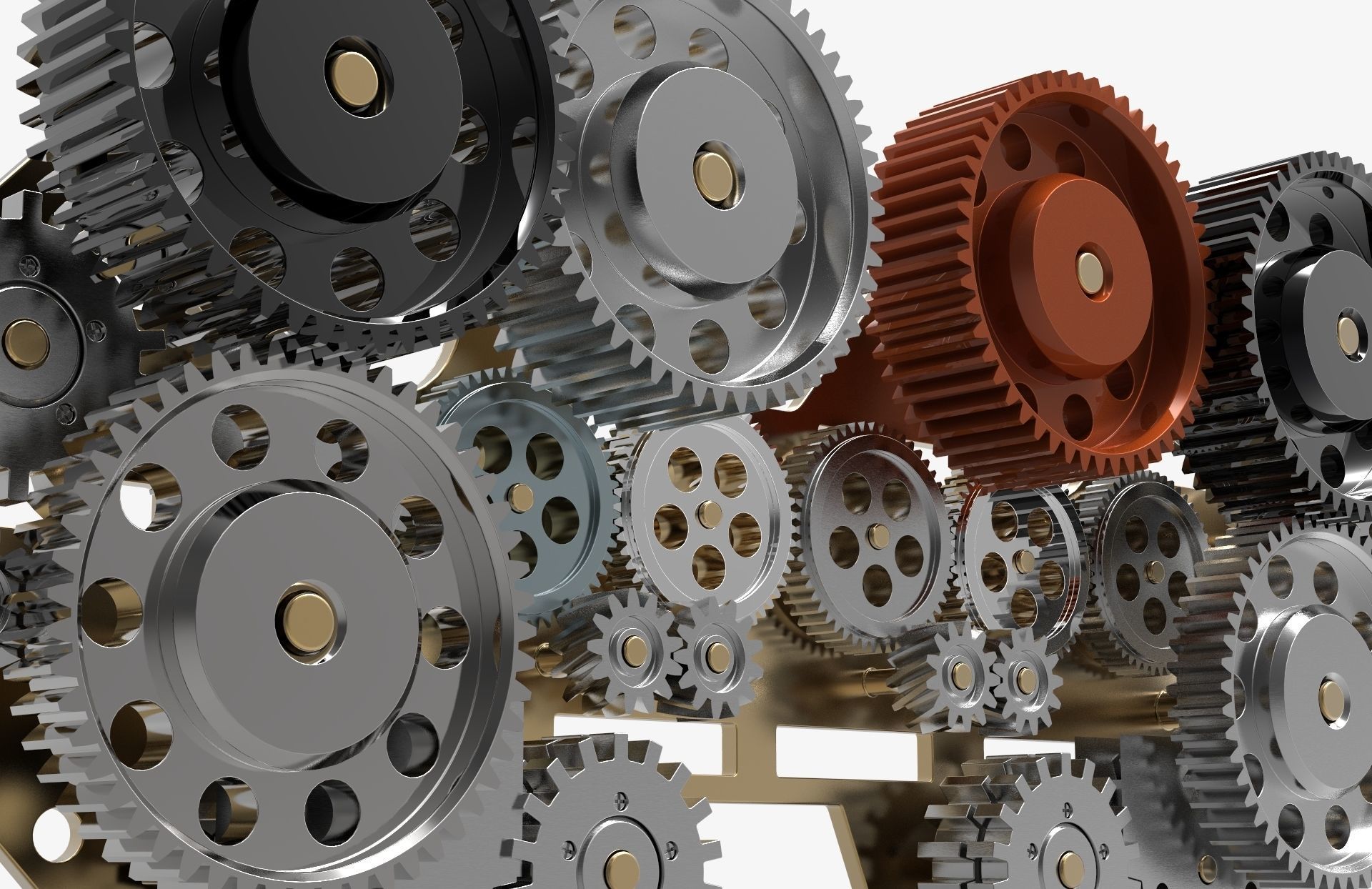 Gear mechanism v 1 3D model_3