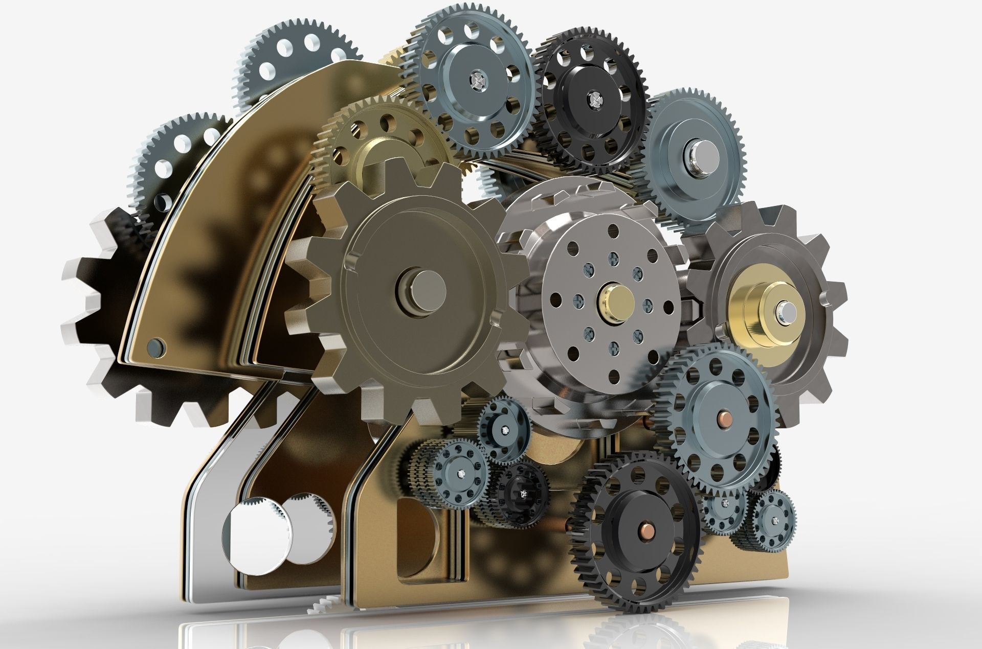 Gear mechanism v 2 3D model_1
