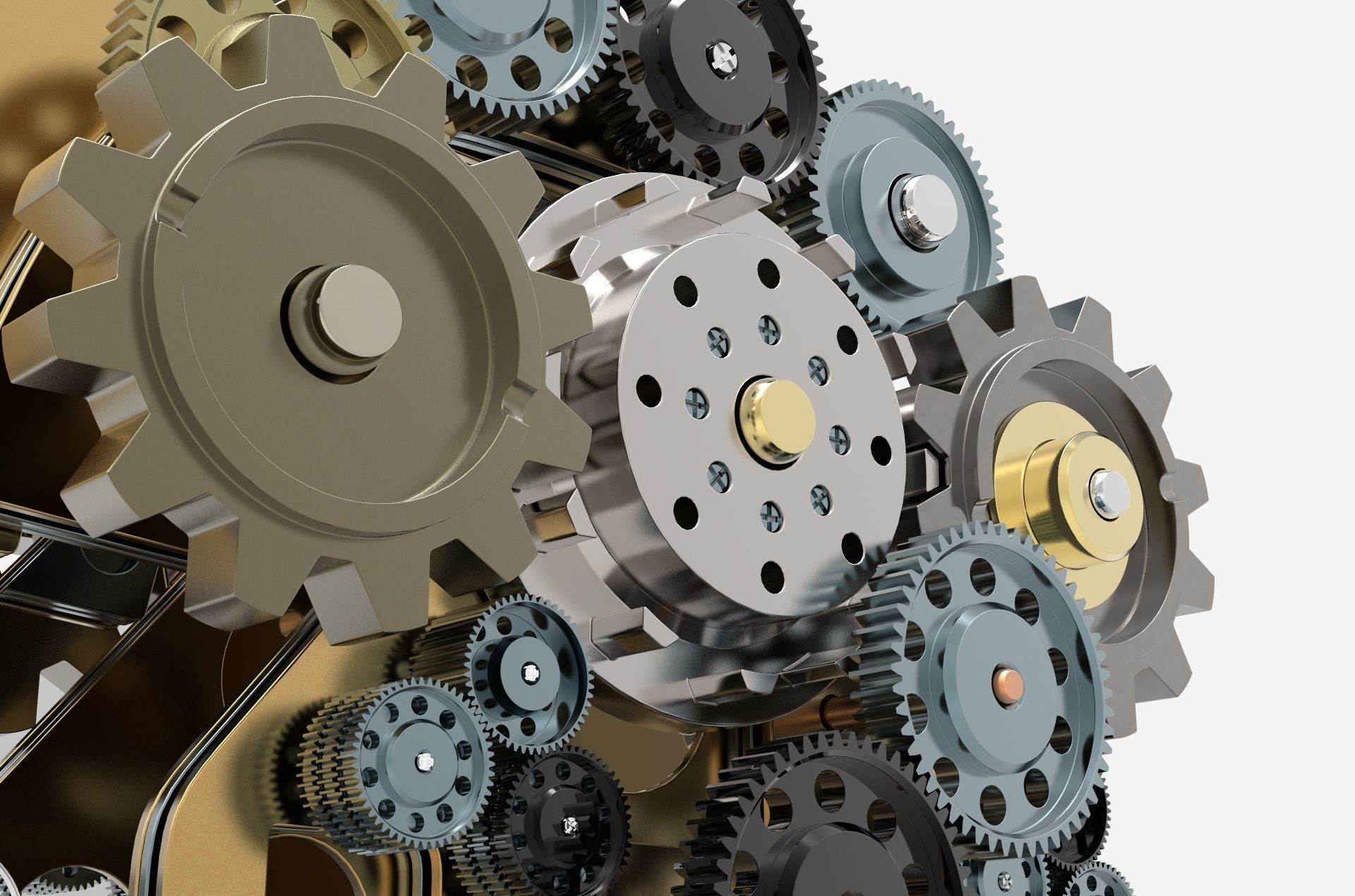 Gear mechanism v 2 3D model_3