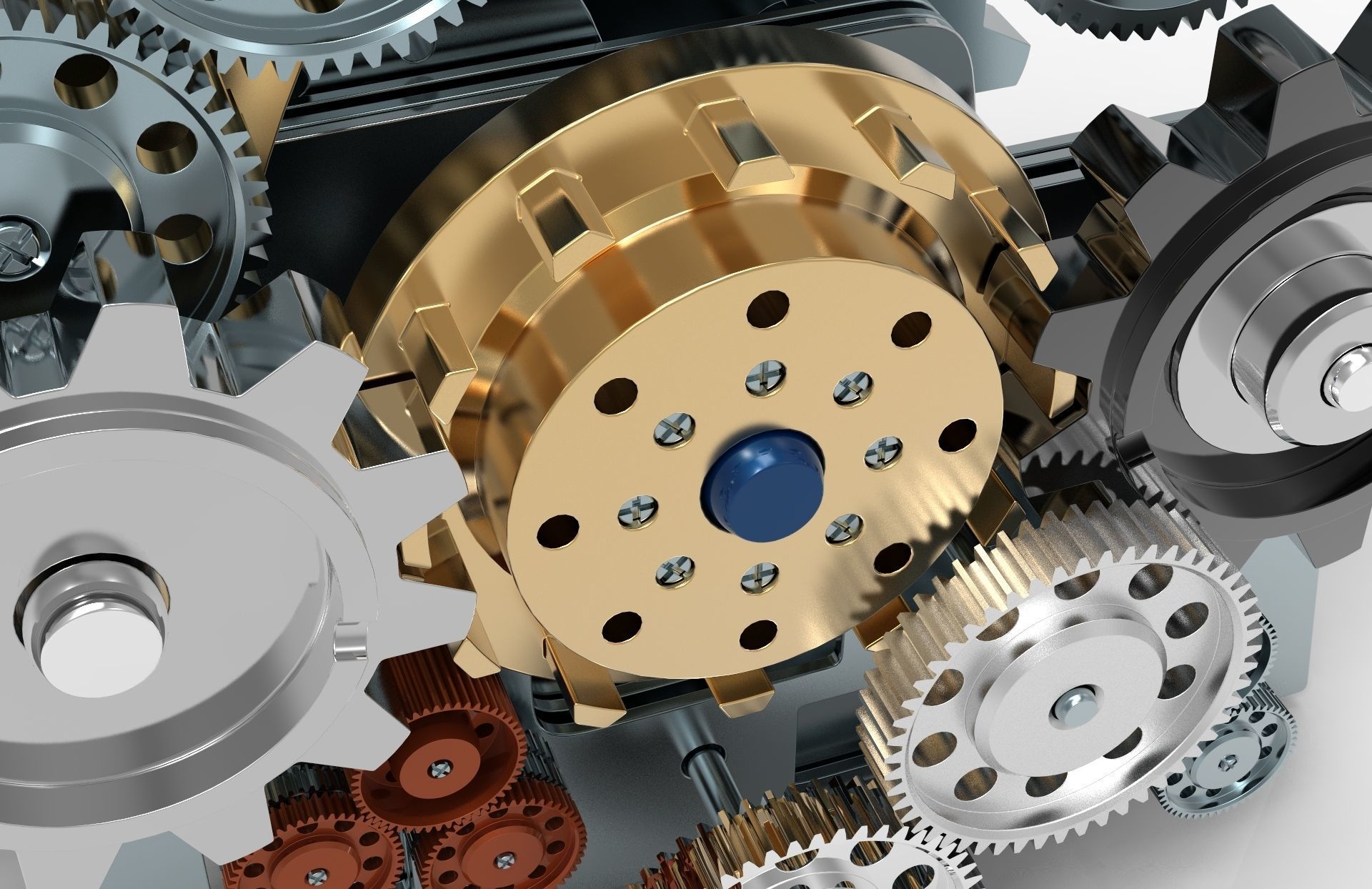 Gear mechanism v 2 3D model_2