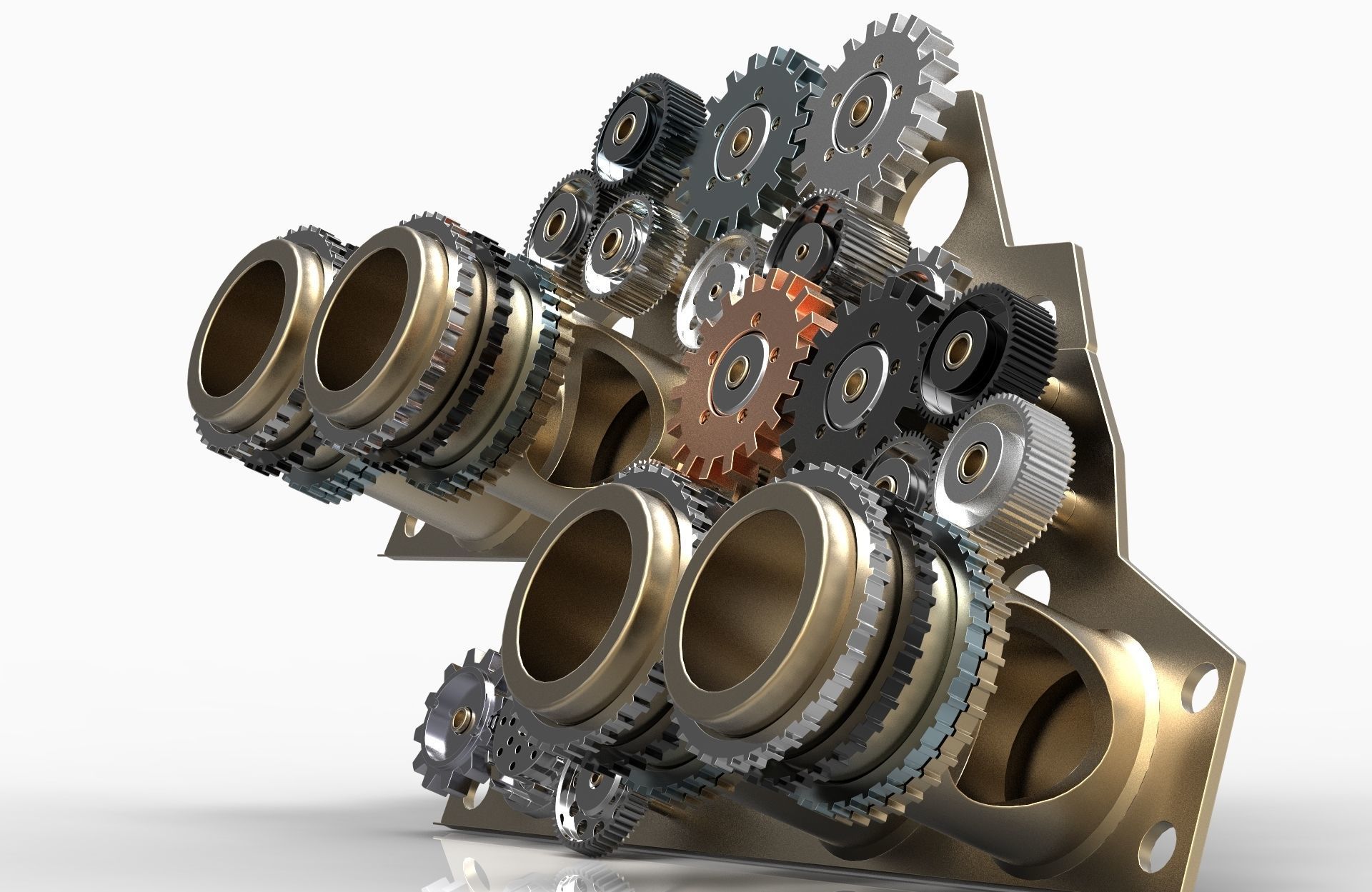 Gear mechanism v 4 3D model_0