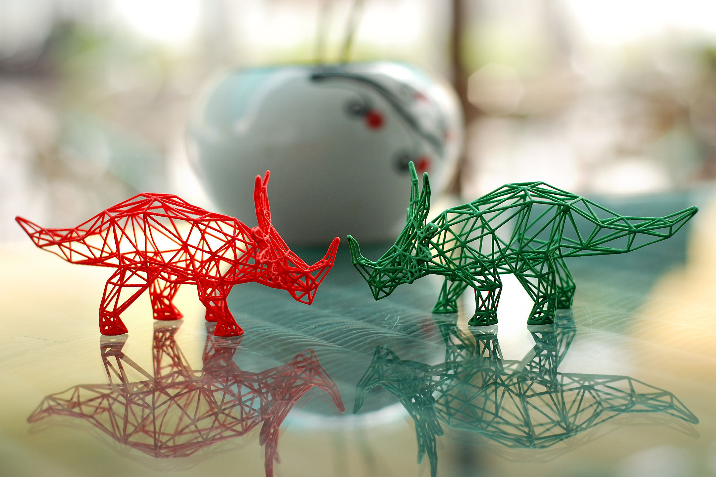 Styracosaurus Wireframe 3D print model_3