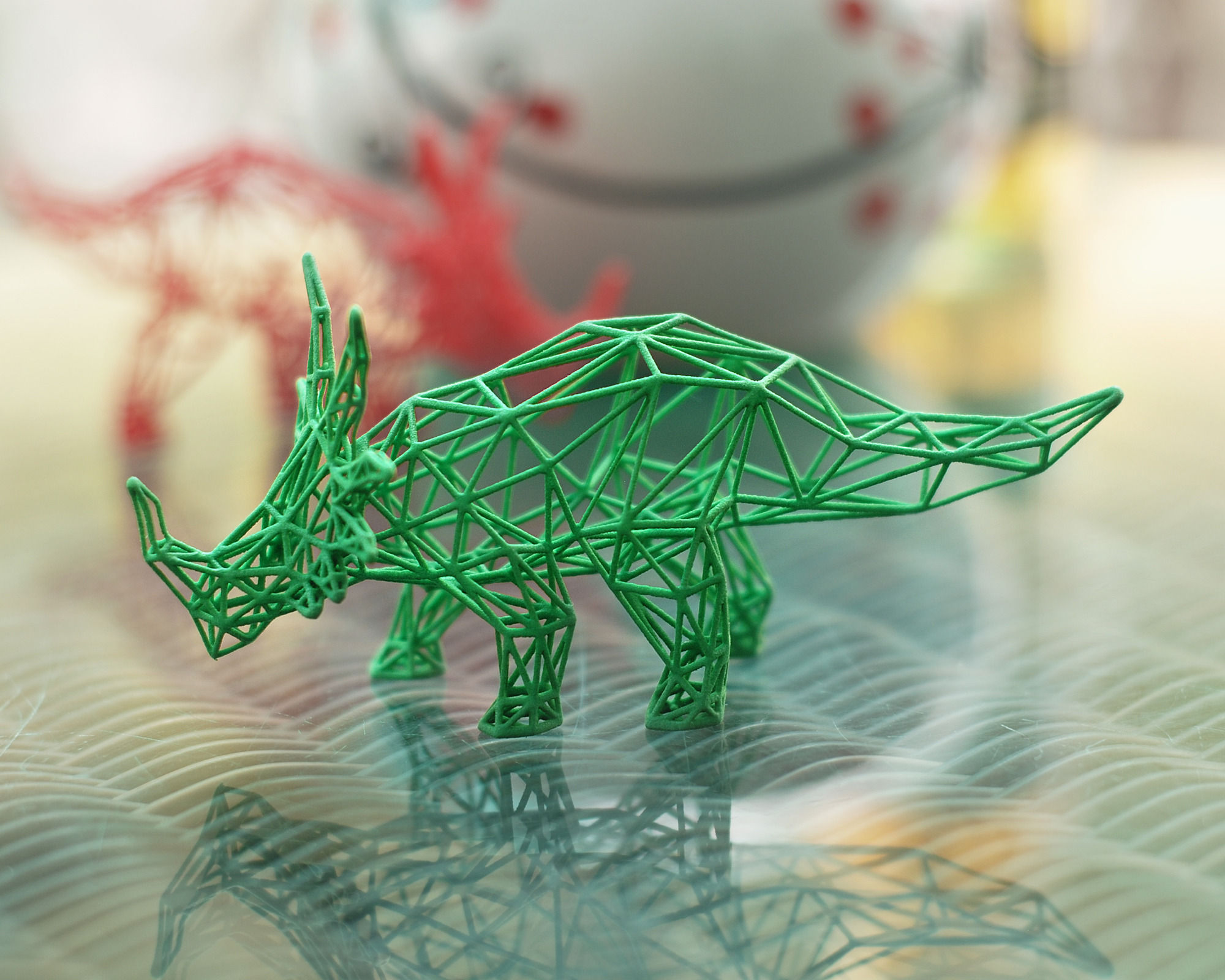 Styracosaurus Wireframe 3D print model_4