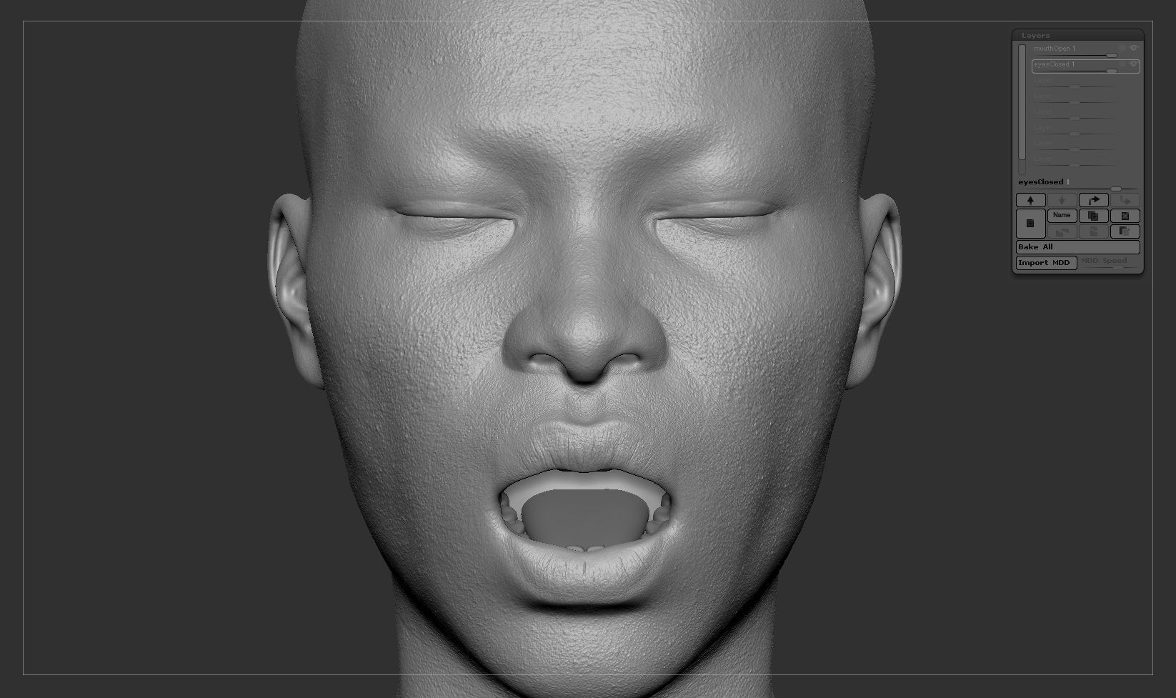 Average Black Female Head Low-poly 3D model_37