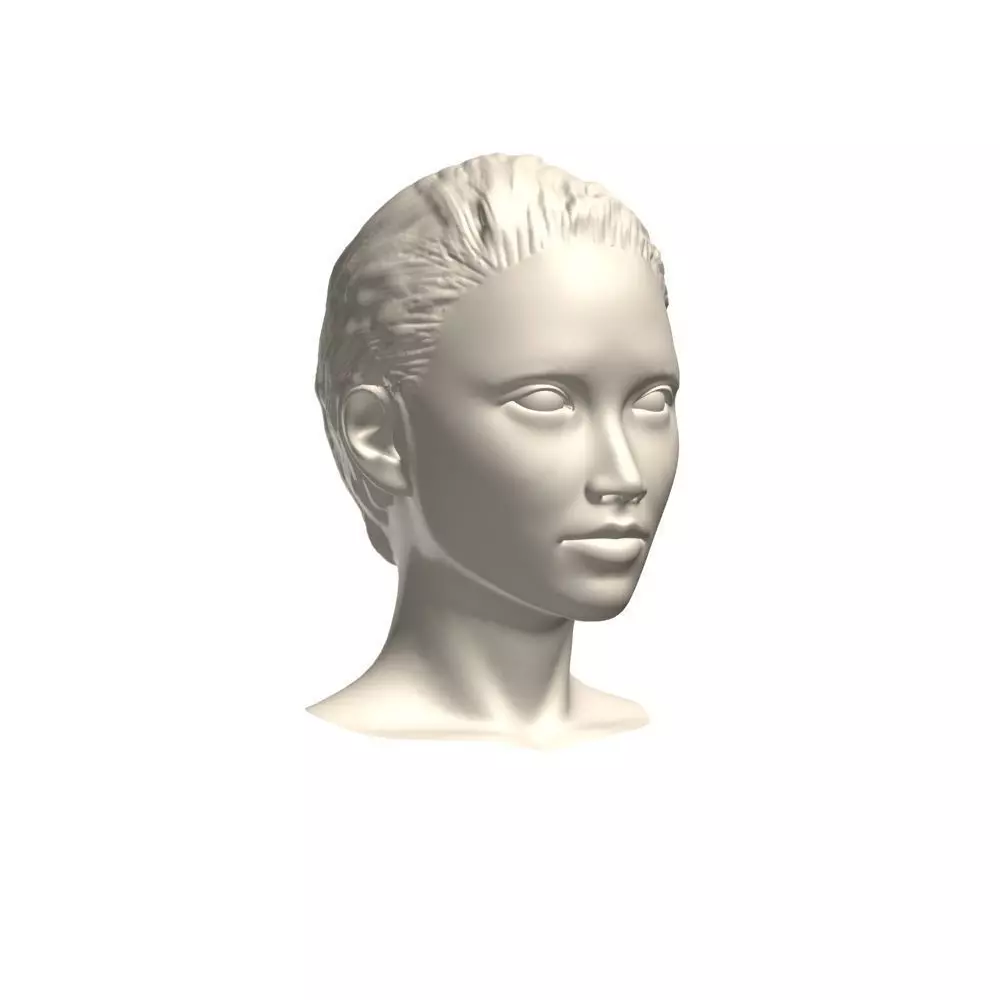 Woman head 001 3D model
