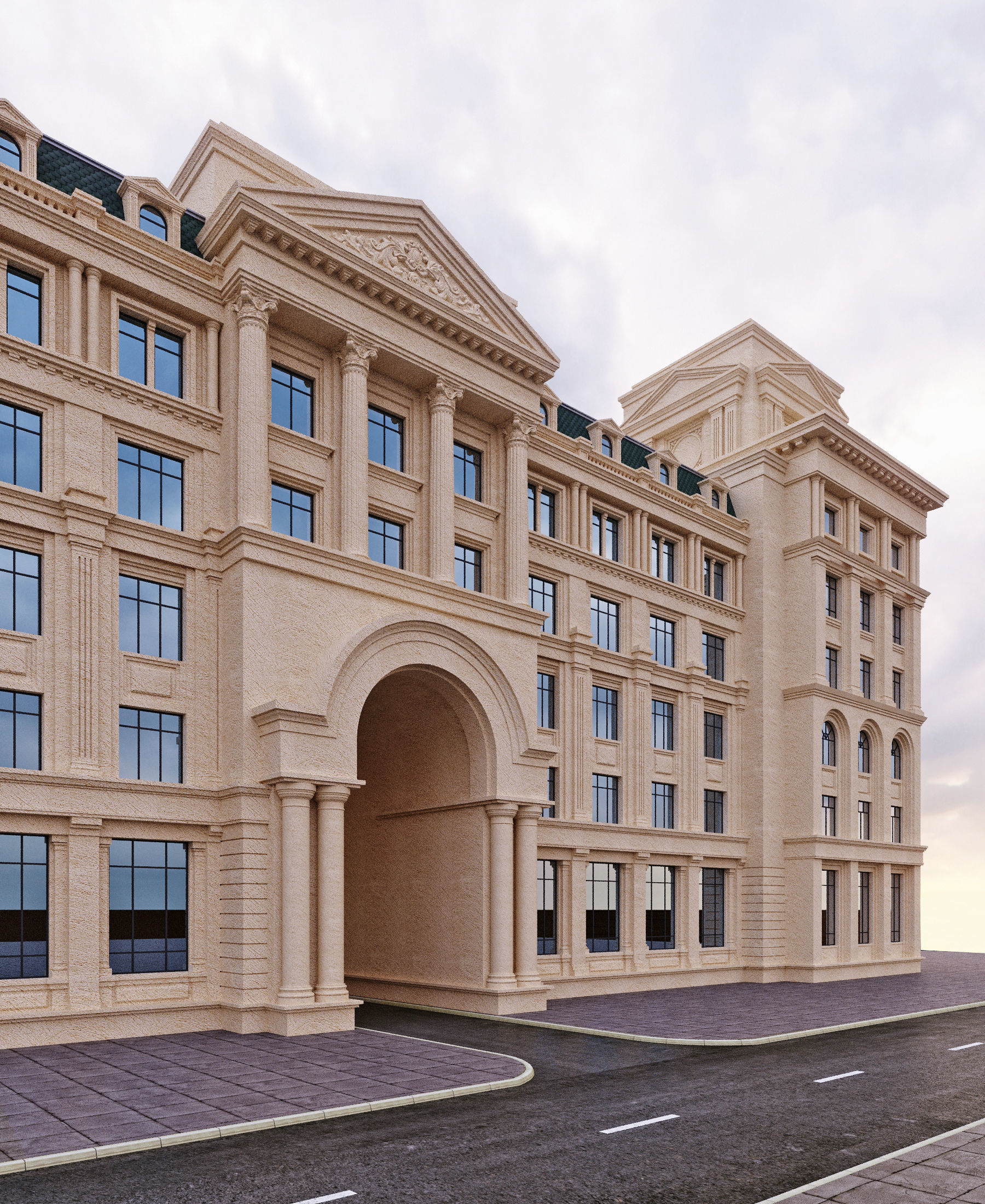 commercial building 1 3D model_2