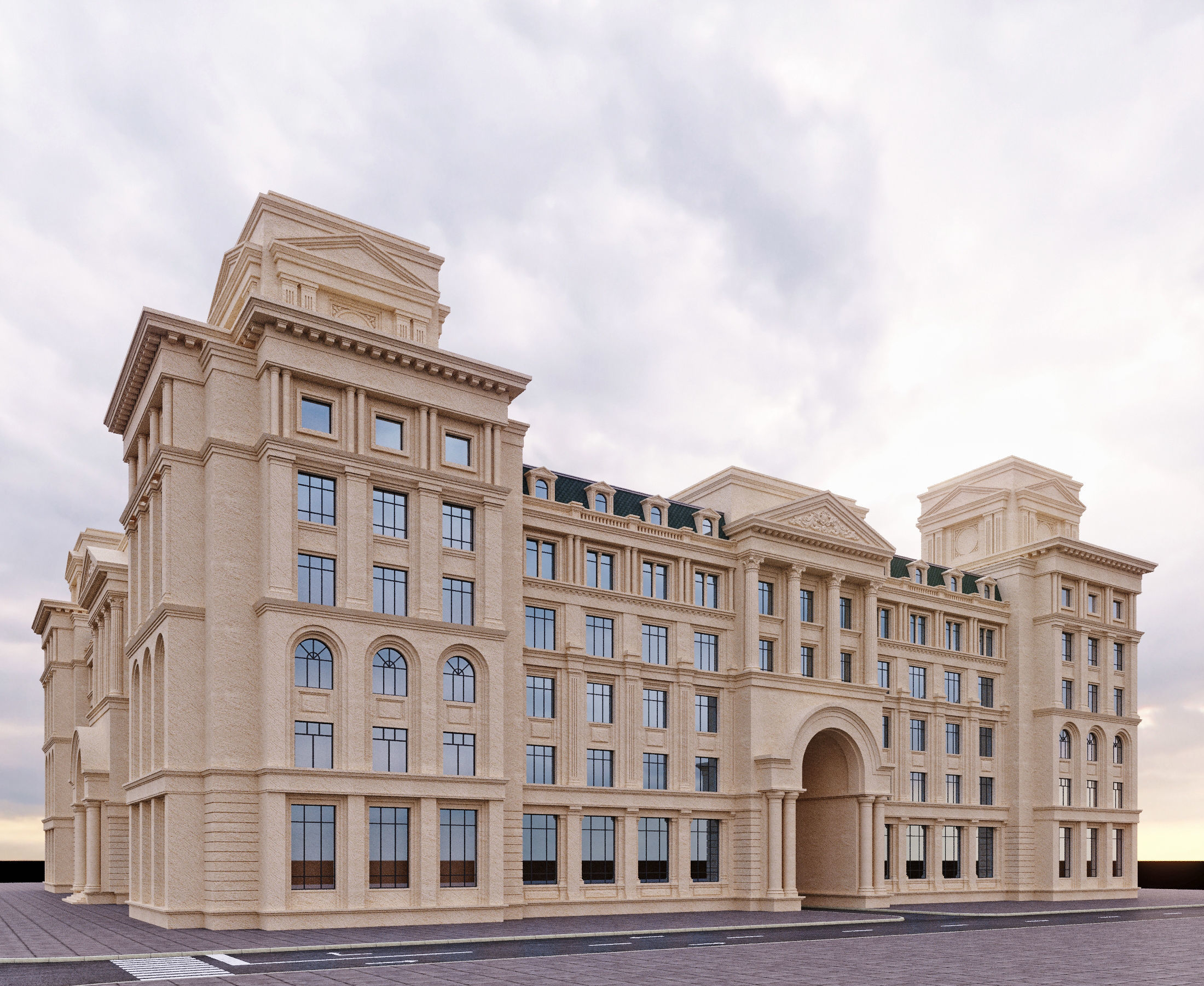 commercial building 1 3D model_1