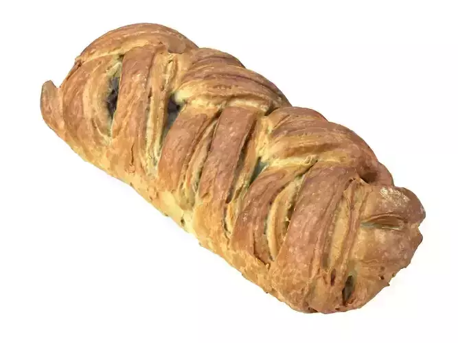 Photorealistic Spinach Strudel 3D Scan 3D model