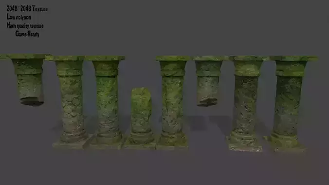 pillar set mossy pillars
