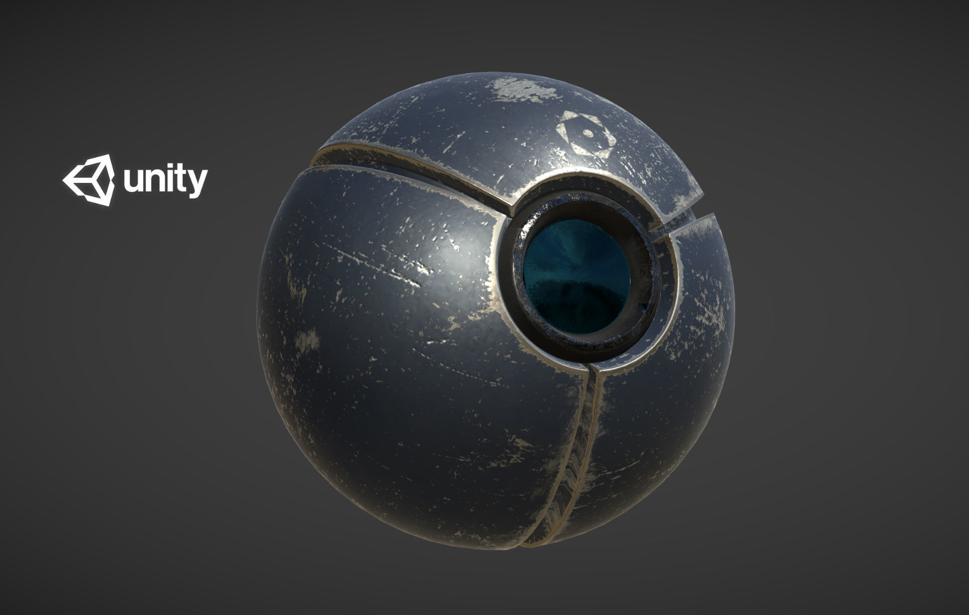 SciFi camera drone - PBR - lowpoly Low-poly 3D model_5