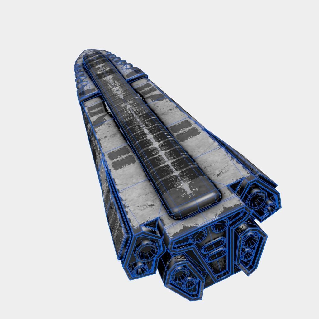 Large Starship Low-poly 3D model_20