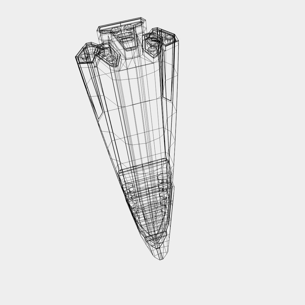 Large Starship Low-poly 3D model_13