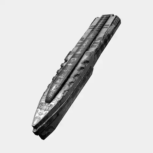 Large Starship Low-poly 3D model Large Starship Low-poly 3D model