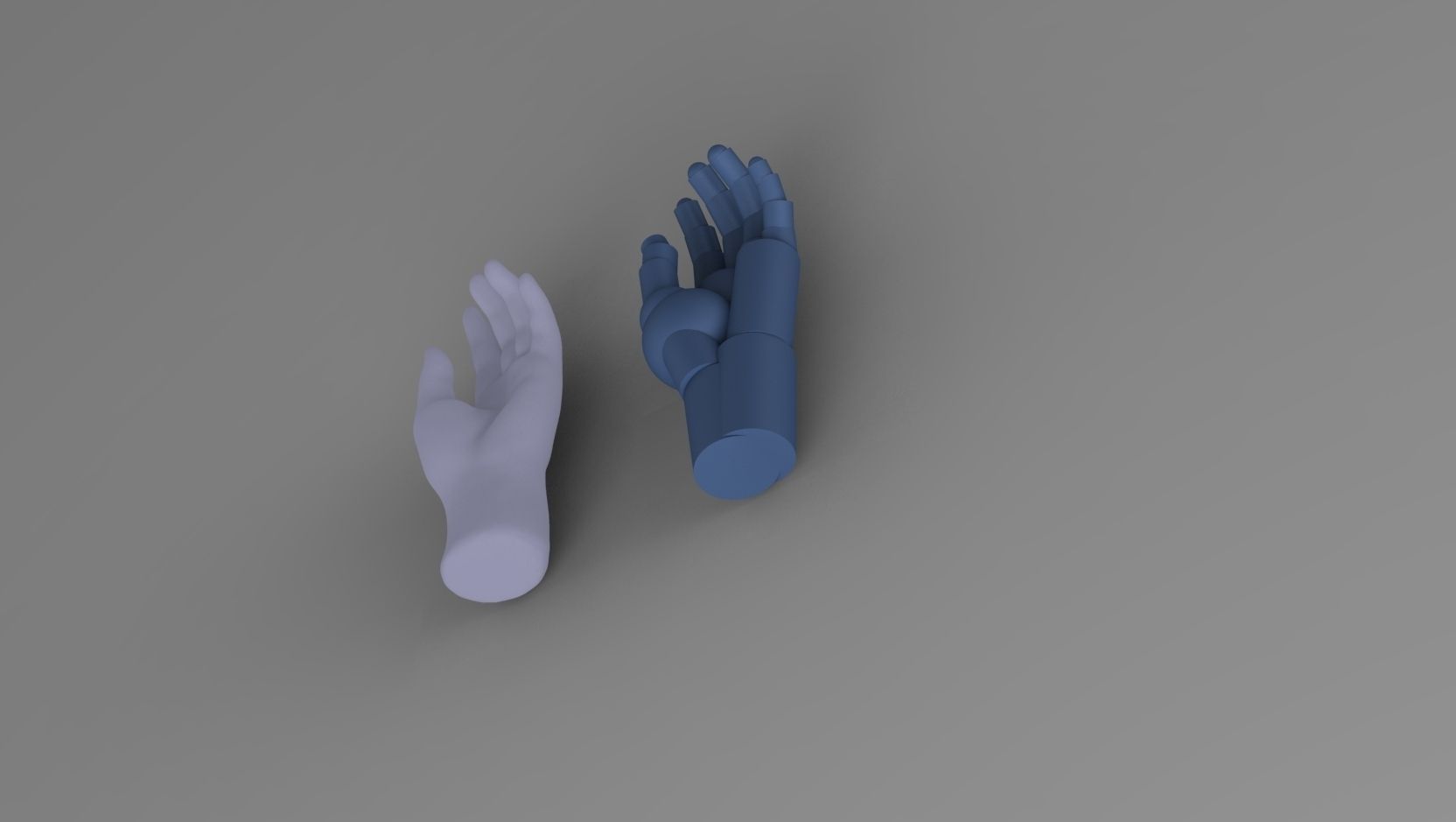 Reverse Engineered Hand model using simple features Free 3D model_1