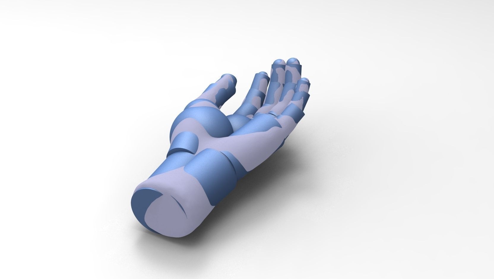 Reverse Engineered Hand model using simple features Free 3D model_2