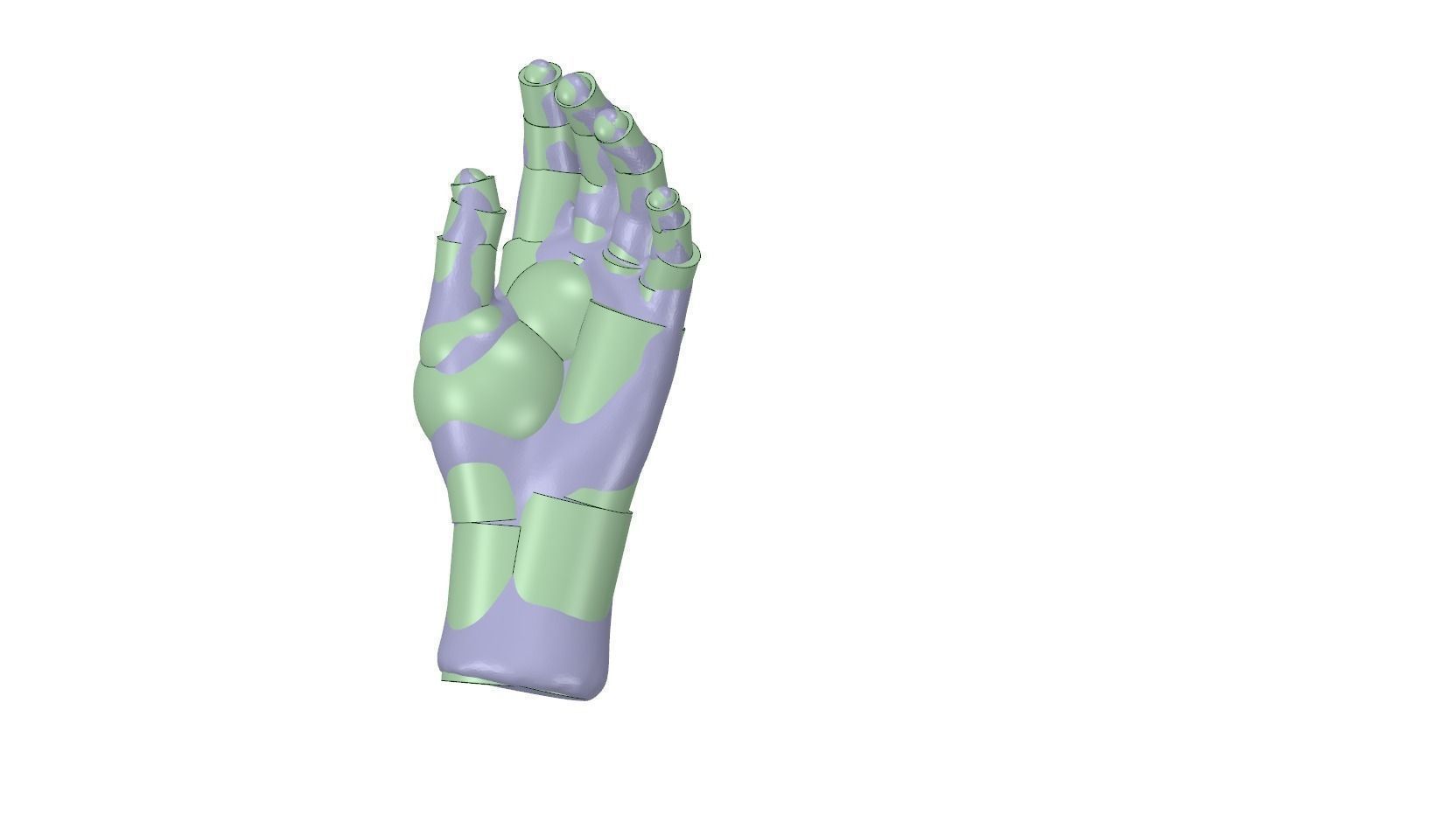 Reverse Engineered Hand model using simple features Free 3D model_5
