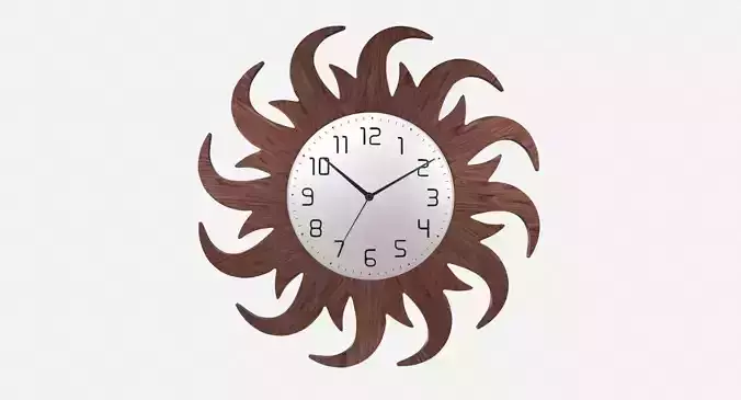 Wall Clock Sun 3D model