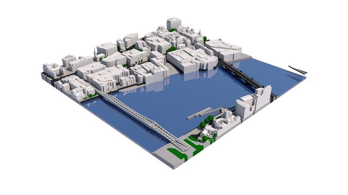 London city tile Level 2 block TQ3280 North West 3D model