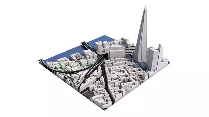 London city tile Level 2 block TQ3280 South East 3D model